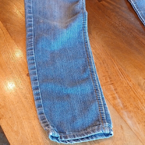 Free Culture Blue Straight Leg Jeans with Classic Style, Small Hole - Picture 7 of 16